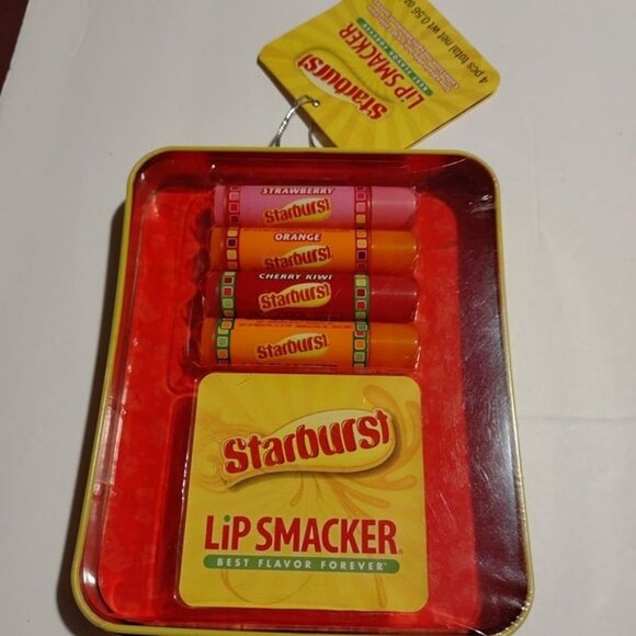 Starburst Lip Smacker Lip Balm Tin Gift Set 4-Pack-NEW - Picture 1 of 2